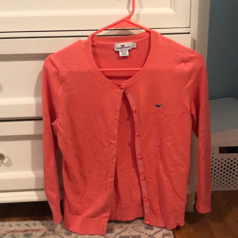 Vineyard vines coral cardigan